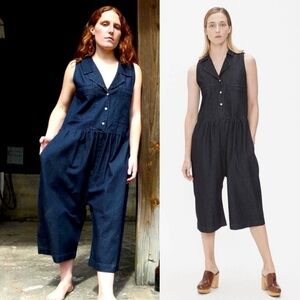 ILANA KOHN Violet Jumpsuit in Dark Indigo Denim Blue XS
